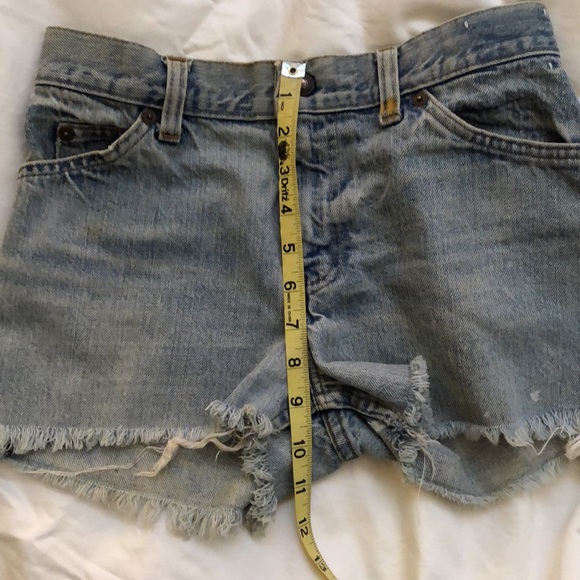 Vtg orange tab Levi’s shorts cut off jeans 80s - Picture 9 of 11